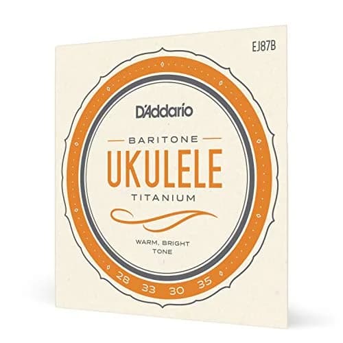 D'Addario Titanium Baritone Ukulele Strings EJ87B (4-String Set) | Bright, Projecting Tone thumbnail 1