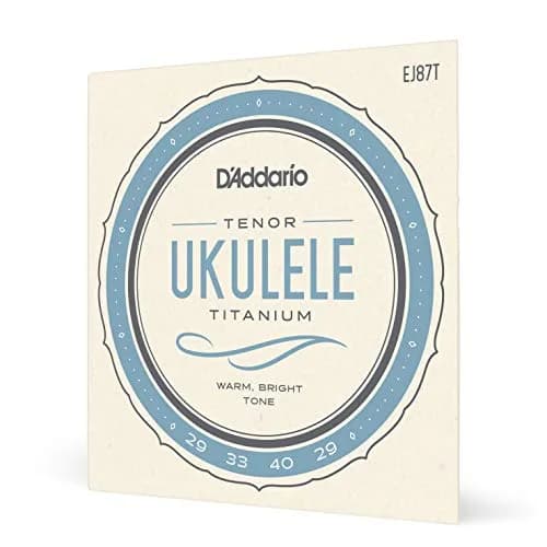 D'Addario Titanium Tenor Ukulele Strings EJ87T (4-String Set) | Bright, Projecting Tone thumbnail 1