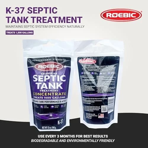 Roebic K-37-BAG Granular Septic Tank Treatment Concentrate 12 oz (340 g) | Digests Waste & Prevents Clogs thumbnail 2