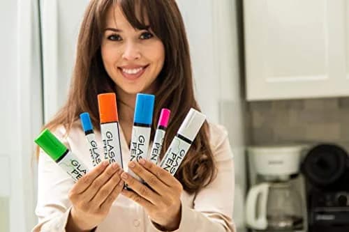 Rainbow Chalk Markers Limited Glass Pen Window Marker Red Fine Tip 5mm (0.2 in) | Non-Toxic Water-Based Ink thumbnail 4