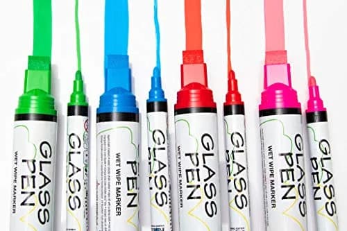 Rainbow Chalk Markers Limited Glass Pen Window Marker Green Fine Tip 5mm (0.2 inch) | Non-Toxic Water-Based Ink thumbnail 3