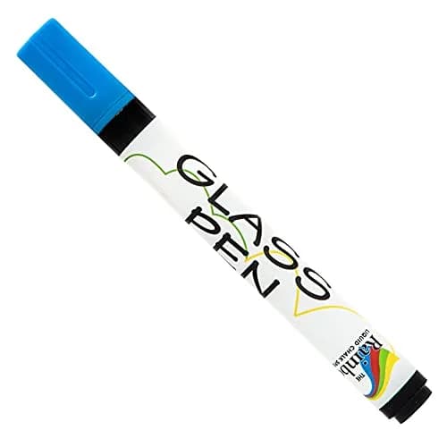 Rainbow Chalk Markers Limited Glass Pen Window Marker Blue Fine Tip | Non-Toxic Water-Based Ink for Glass & Mirrors thumbnail 1