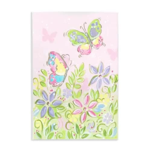 Stupell Industries Pastel Butterflies and Flowers Wall Plaque 10 x 15 | Nursery Wall Decor with Floral & Animal Themes thumbnail 1