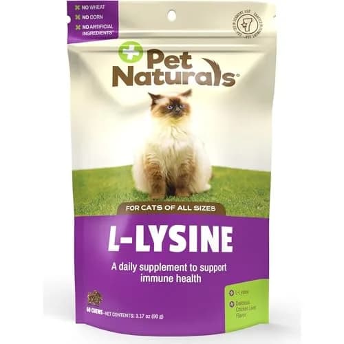 Pet Naturals Lysine Chews for Cats, Chicken Flavor, 60 Count | Immune & Respiratory Support for Cats thumbnail 1
