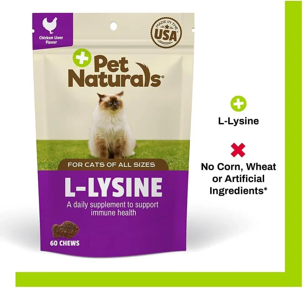 Pet Naturals Lysine Chews for Cats, Chicken Flavor, 60 Count | Immune & Respiratory Support for Cats thumbnail 3
