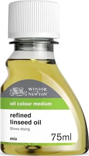 Winsor & Newton Refined Linseed Oil 75ml (2.53 Fl Oz) | Slows Drying, Improves Flow, Enhances Gloss thumbnail 1