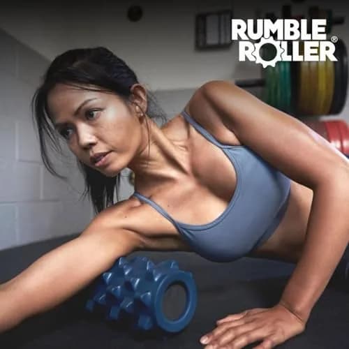 RumbleRoller Original Textured Foam Roller - Compact 12-Inch Blue | Deep Tissue Massage Therapy thumbnail 5