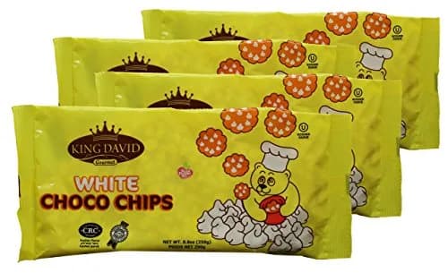 King David Vegan Lactose-Free Non-dairy White Chocolate Chips 8.8 Oz Pack of 4 | Kosher Certified Vegan thumbnail 1