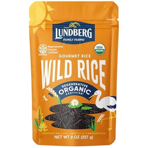 Lundberg Wild Rice, Regenerative Organic Certified – 8 Oz | California Cultivated Wild Black Rice, Whole Grain thumbnail 1