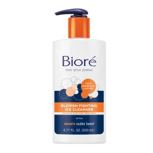 Bioré Blemish Fighting Ice Cleanser Gel 200ml (6.77 Fl Oz) | Fights Breakouts with Salicylic Acid thumbnail 1