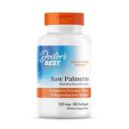 Doctor's Best Saw Palmetto Extract Supplement, Non GMO, 180 Ct Softgels | Prostate & Urinary Support thumbnail 1