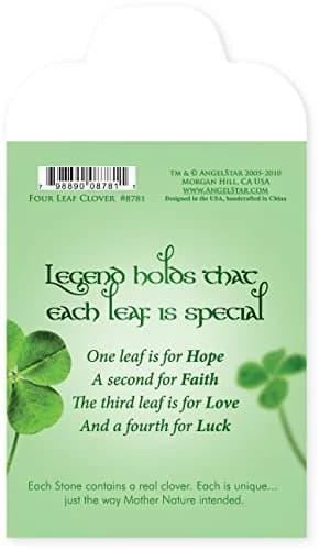 AngelStar Clover Stone 1 1/4" | Natural Irish Luck Gift thumbnail 4