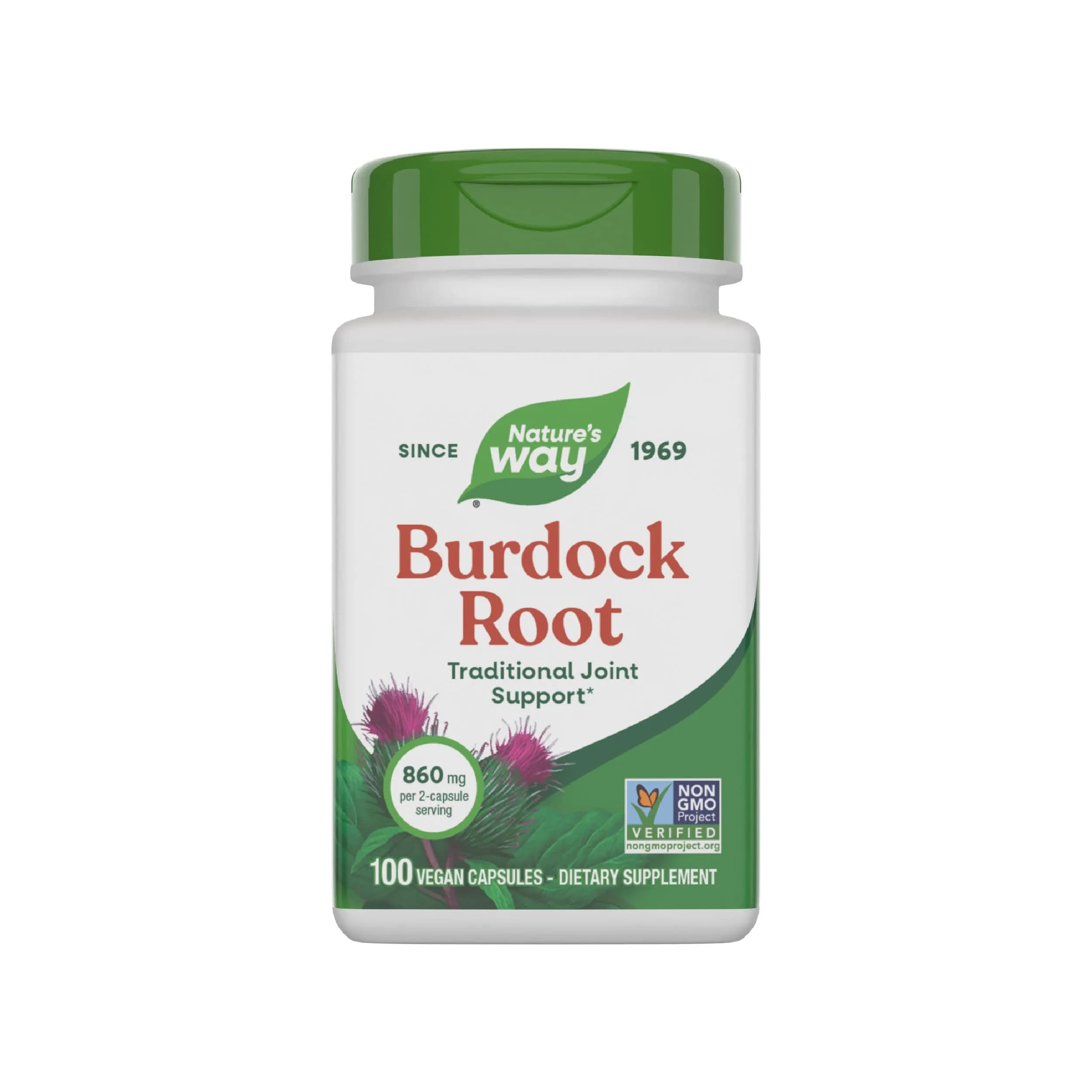 Nature's Way Burdock Root Capsules for Traditional Joint Support*, 100 ct | Vegan & Gluten-Free