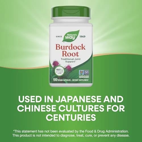 Nature's Way Burdock Root Capsules for Traditional Joint Support*, 100 ct | Vegan & Gluten-Free thumbnail 4