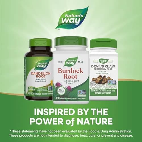 Nature's Way Burdock Root Capsules for Traditional Joint Support*, 100 ct | Vegan & Gluten-Free thumbnail 7