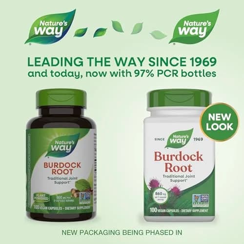 Nature's Way Burdock Root Capsules for Traditional Joint Support*, 100 ct | Vegan & Gluten-Free thumbnail 2