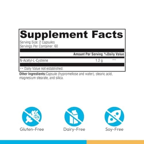 XYMOGEN NAC 120 Capsules | 1200 mg N-Acetyl-L-Cysteine for Antioxidant Support thumbnail 2