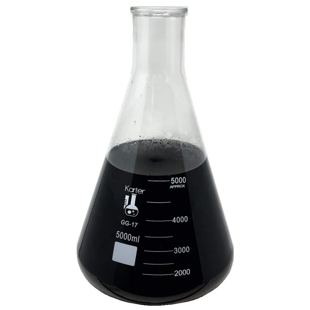 Karter Scientific 5000ml Narrow Mouth Erlenmeyer Flask Borosilicate 3.3 Glass | Graduated 500ml to 5000ml