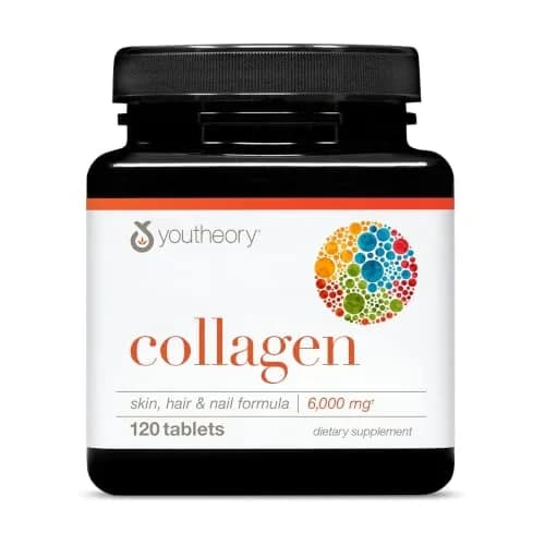 Youtheory Advanced Collagen 6,000 mg | Hydrolyzed Collagen Peptides & Vitamin C for Hair, Nails & Joints, 120 Tablets thumbnail 1