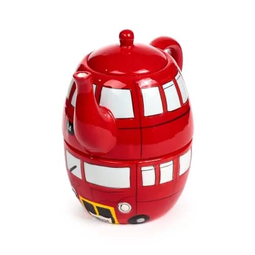 Puckator Routemaster Red Bus Tea for One Set, Ceramic, Mixed, Total Height 17cm | London Bus Tea Cup & Pot thumbnail 8