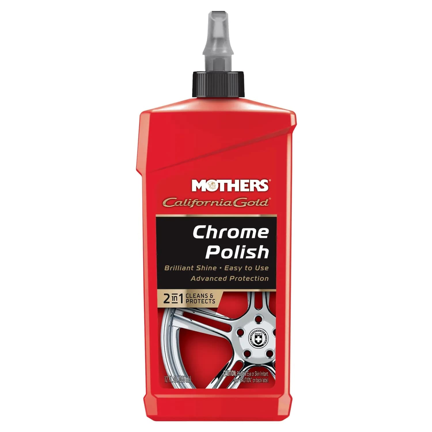 Mothers California Gold Chrome Polish 12 oz | Deep Cleans & Protects Chrome & Glass - main product image