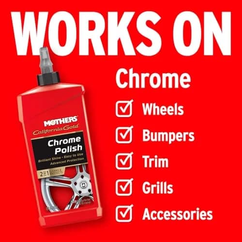 Mothers California Gold Chrome Polish 12 oz | Deep Cleans & Protects Chrome & Glass thumbnail 5