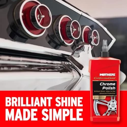 Mothers California Gold Chrome Polish 12 oz | Deep Cleans & Protects Chrome & Glass thumbnail 2