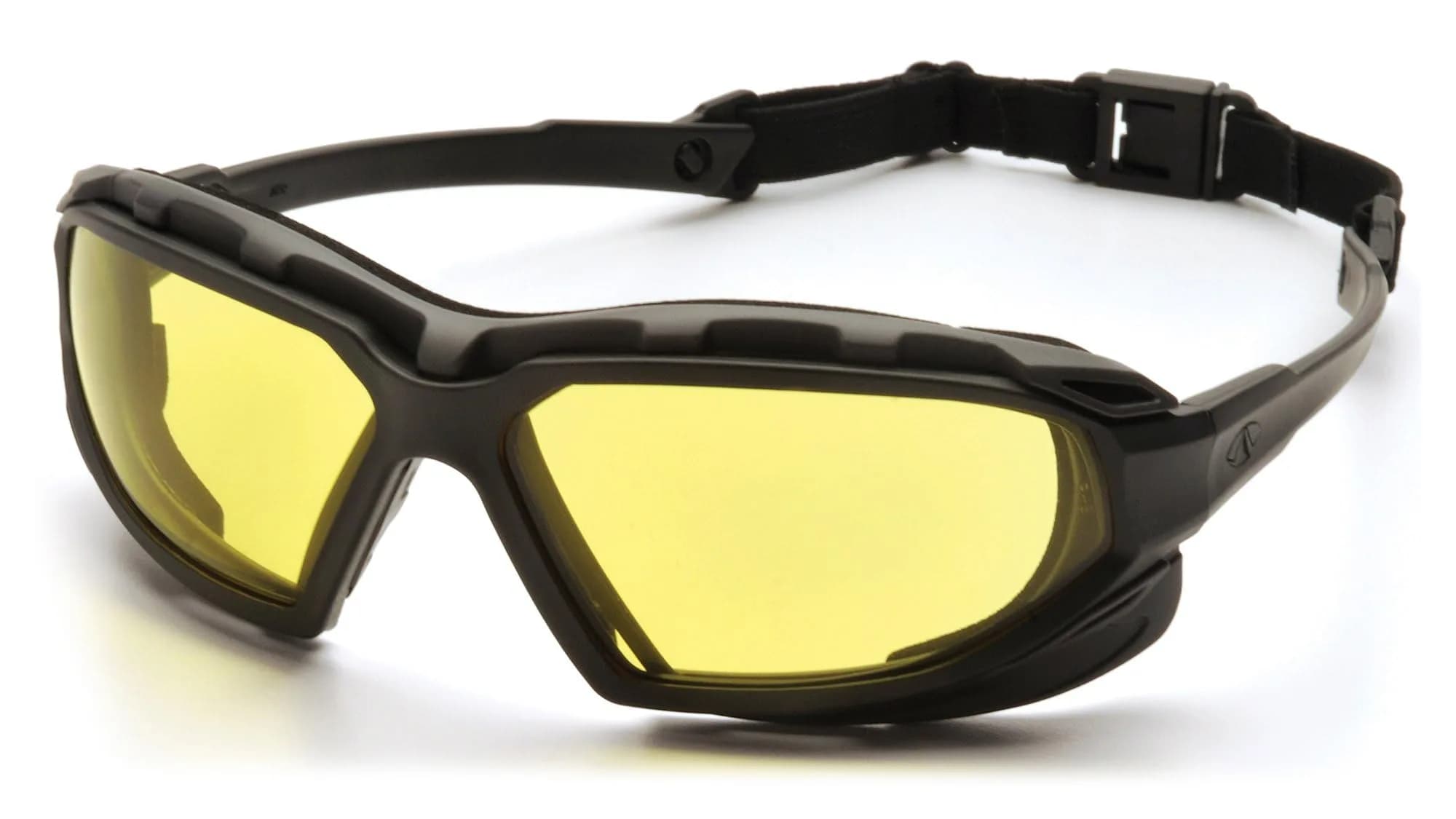 Pyramex Highlander XP Safety Glasses, Black/Gray Frame, Amber Anti-Fog Lens (1 Pair) - main product image