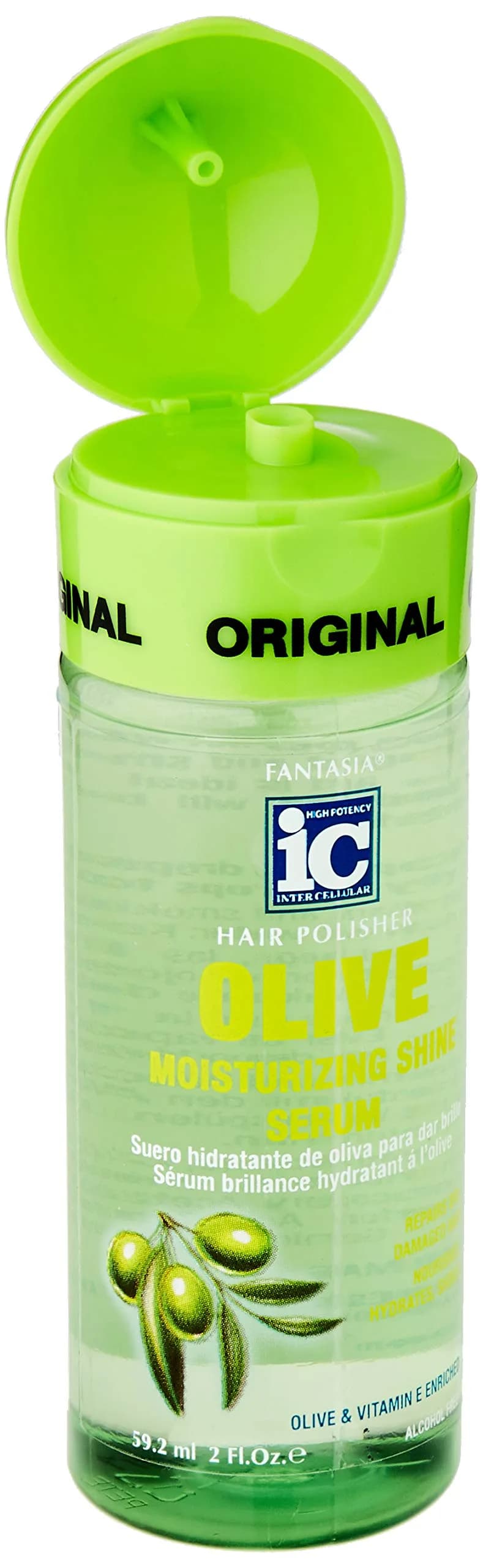 Fantasia Hair Polisher Olive Serum 59ml (2 Fl Oz) | Repairs Dry, Damaged Hair thumbnail 2