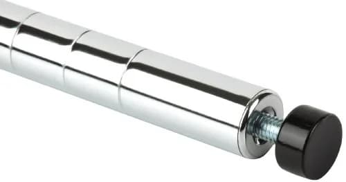 Honey-Can-Do 2-Pack Shelf Poles with Leg Levelers | Adjustable Steel Chrome 72-inch thumbnail 1