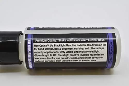 Opticz Blue UV Blacklight Reactive Security Ink 236ml (8 fl oz) | Invisible Ink for Security & Events thumbnail 6