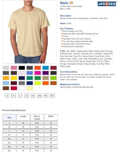 Jerzees Dri-Power Mens Active T-Shirt Small Safety Orange | Support for Active Wear in Indian Climate thumbnail 5