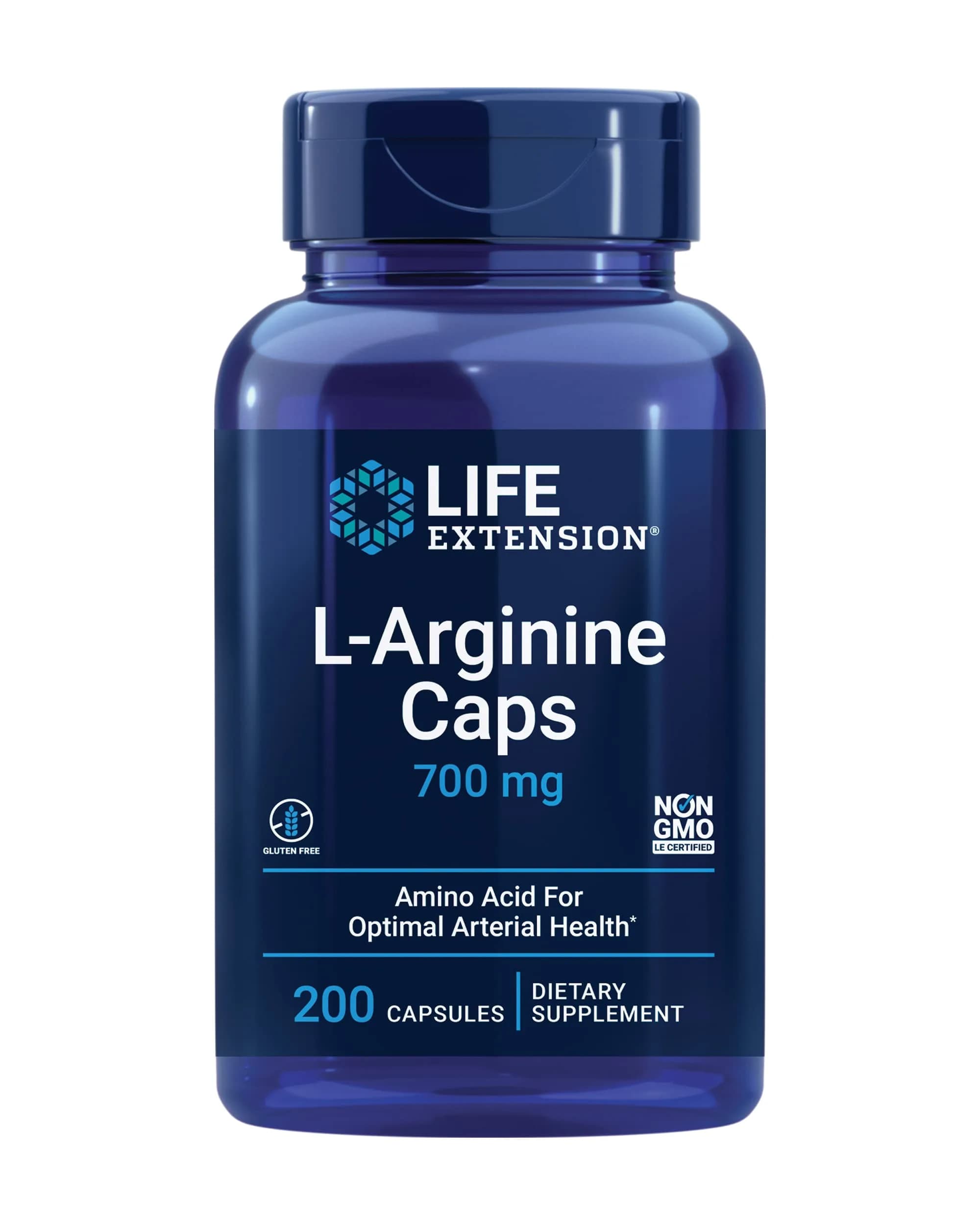 Life Extension L-Arginine Caps 700 mg 200 Capsules | Supports Arterial & Immune Health, 200-Day Supply - main product image