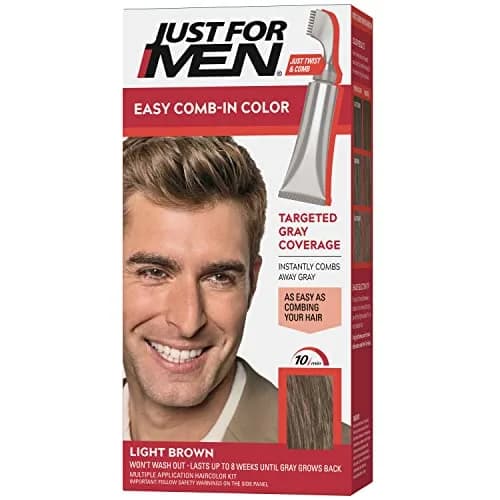 Just for Men Easy Comb-In Color Light Brown A-25 | No-Mix Gray Coverage thumbnail 1