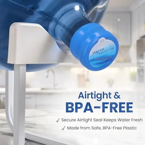 Water Bargain 3 & 5 Gallon Water Jug Caps - 10 Pack, USA Made | Spill-Proof, Airtight, Reusable thumbnail 7