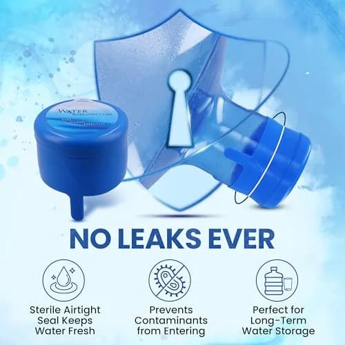 Water Bargain 3 & 5 Gallon Water Jug Caps - 10 Pack, USA Made | Spill-Proof, Airtight, Reusable thumbnail 3