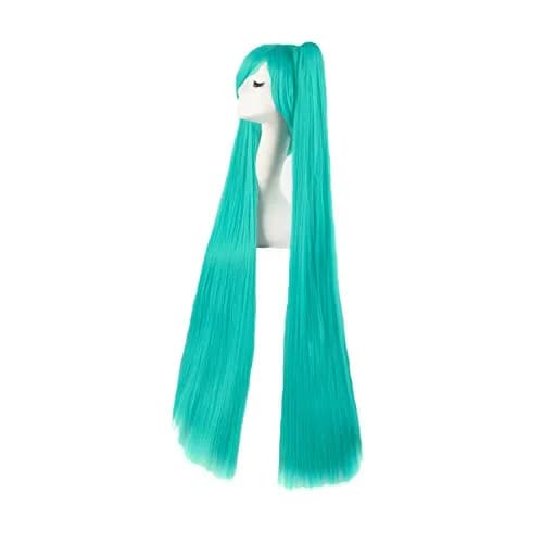 MapofBeauty Long Straight Cosplay Wig 120cm (47 Inch) | Mixed Cyan thumbnail 3