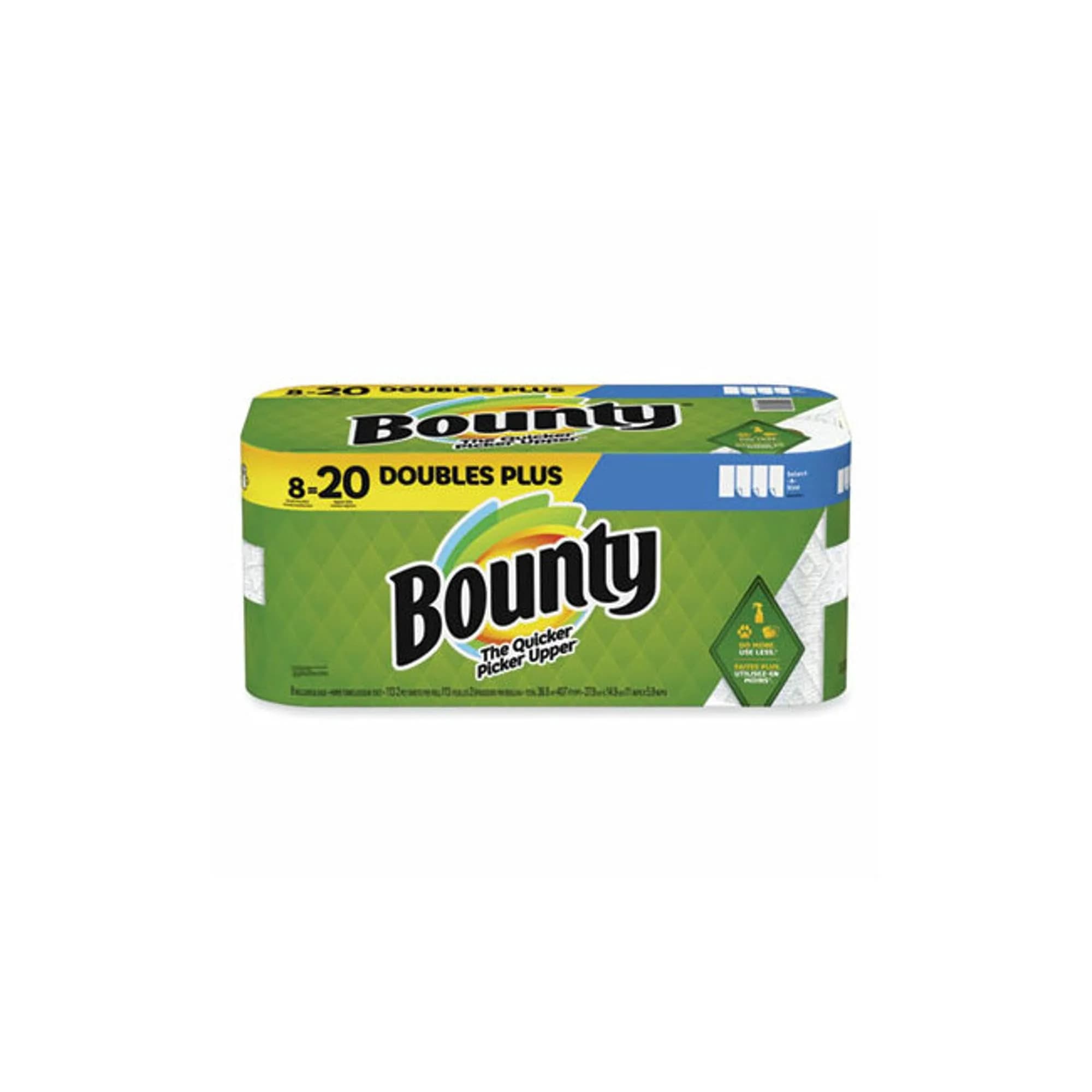 Bounty Select-A-Size Paper Towels, White, 8 Double Plus Rolls (984 Sheets Total) | Absorbent & Quicker Picker Upper - main product image