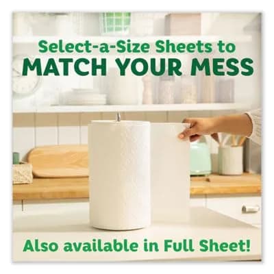 Bounty Select-A-Size Paper Towels, White, 8 Double Plus Rolls (984 Sheets Total) | Absorbent & Quicker Picker Upper thumbnail 4