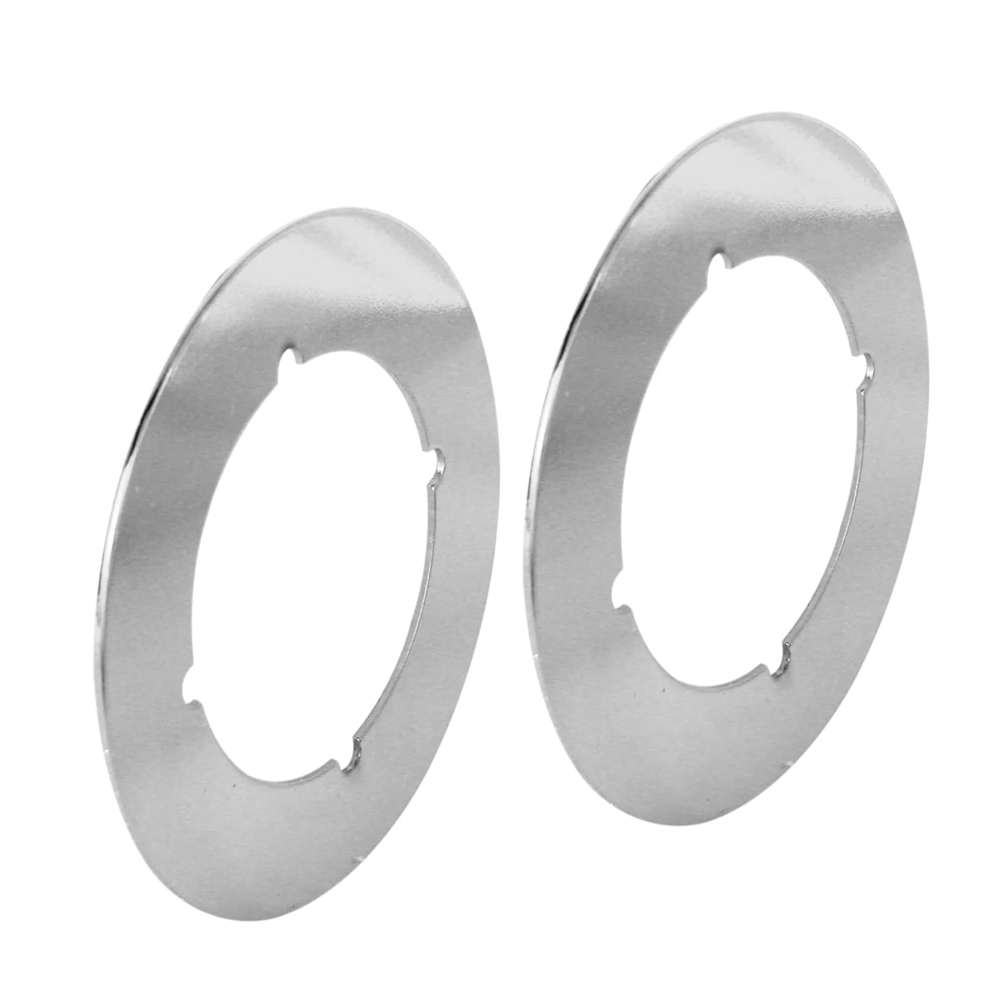 Defender Security 3-1/2 In. Chrome Plated Back Plate (2 Pack) | Covers Marred Doors & Converts Backsets — Chrome