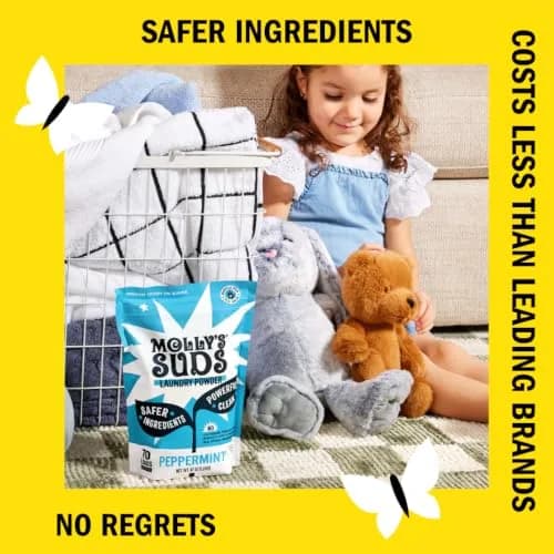 Molly's Suds Original Laundry Detergent Powder Peppermint 2.27 kg (79 oz) | Gentle Formula for Sensitive Skin thumbnail 3