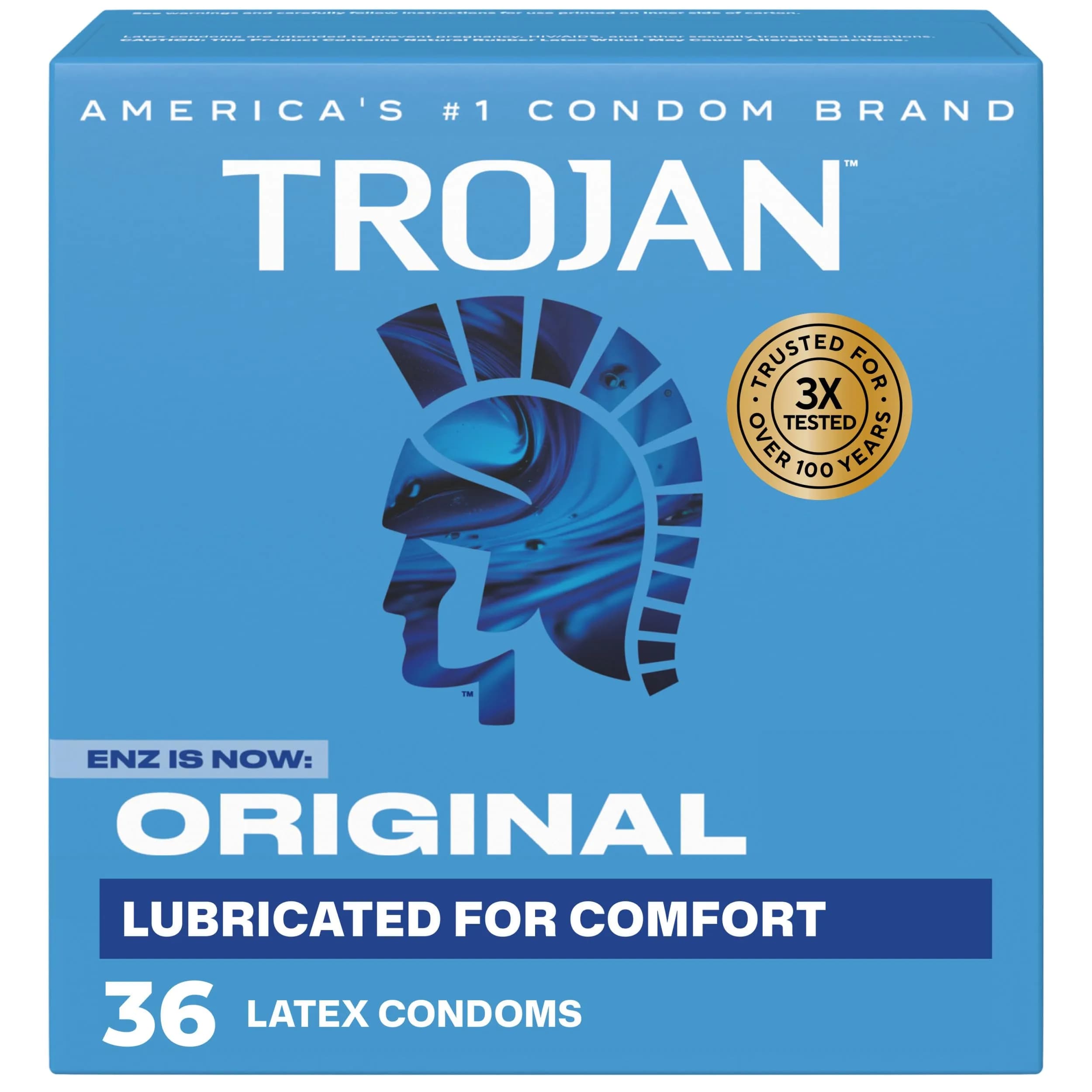 Trojan ENZ Lubricated Condoms for Men, 36 Count | Classic Design, Trusted Protection - main product image