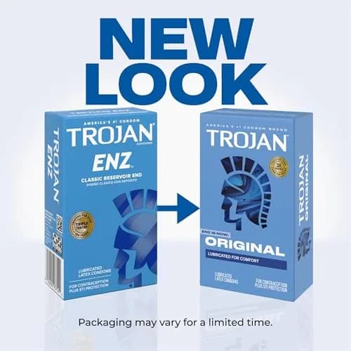 Trojan ENZ Lubricated Condoms for Men, 36 Count | Classic Design, Trusted Protection thumbnail 2