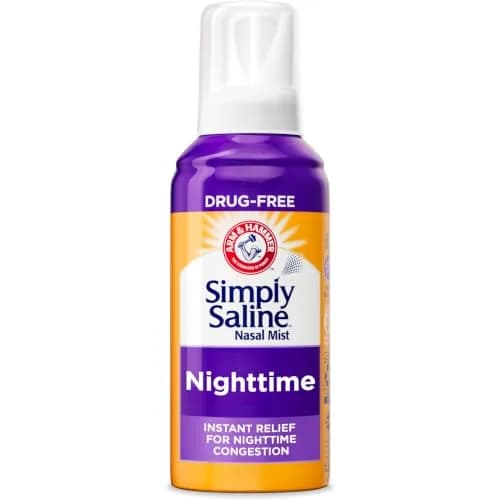 Arm & Hammer Simply Saline Nighttime Nasal Mist 4.6 oz | Drug-Free Congestion Relief for Better Sleep thumbnail 1