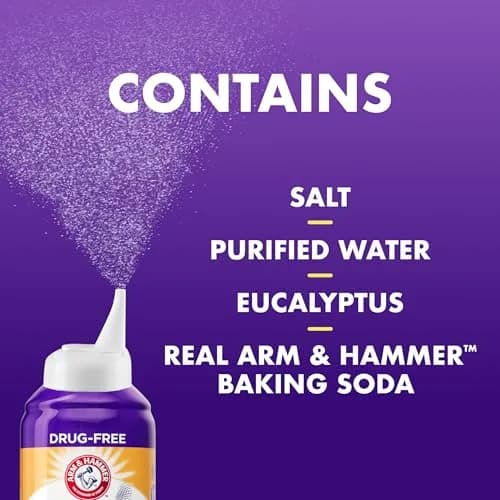 Arm & Hammer Simply Saline Nighttime Nasal Mist 4.6 oz | Drug-Free Congestion Relief for Better Sleep thumbnail 8