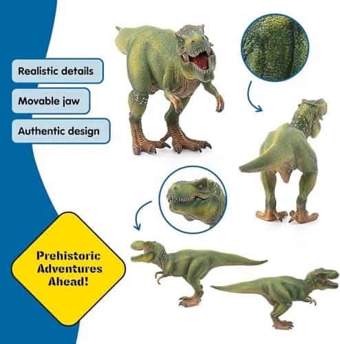 Schleich Tyrannosaurus Rex Dino Figurine 27.9cm (11" x 5.5" x 3.7") | Movable Jaw Toy for Kids 4+ thumbnail 2