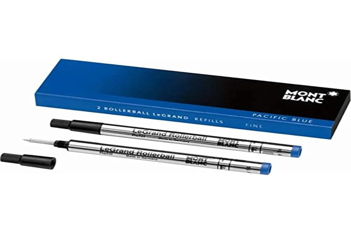 Montblanc Rollerball LeGrand Refills (M) Royal Blue 2 x 0.8 cm (2 x 0.3 in) | Smooth Ink Flow for Meisterstück Pens — Pacific Blue