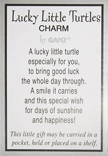Ganz Lucky Little Turtle Charm with Story Card | 0.38 inch H thumbnail 3