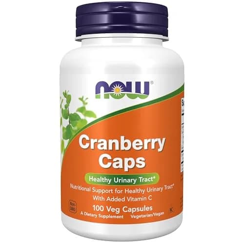 NOW Cranberry Caps with Vitamin C 100 Veg Caps | Urinary & Immune Support thumbnail 1