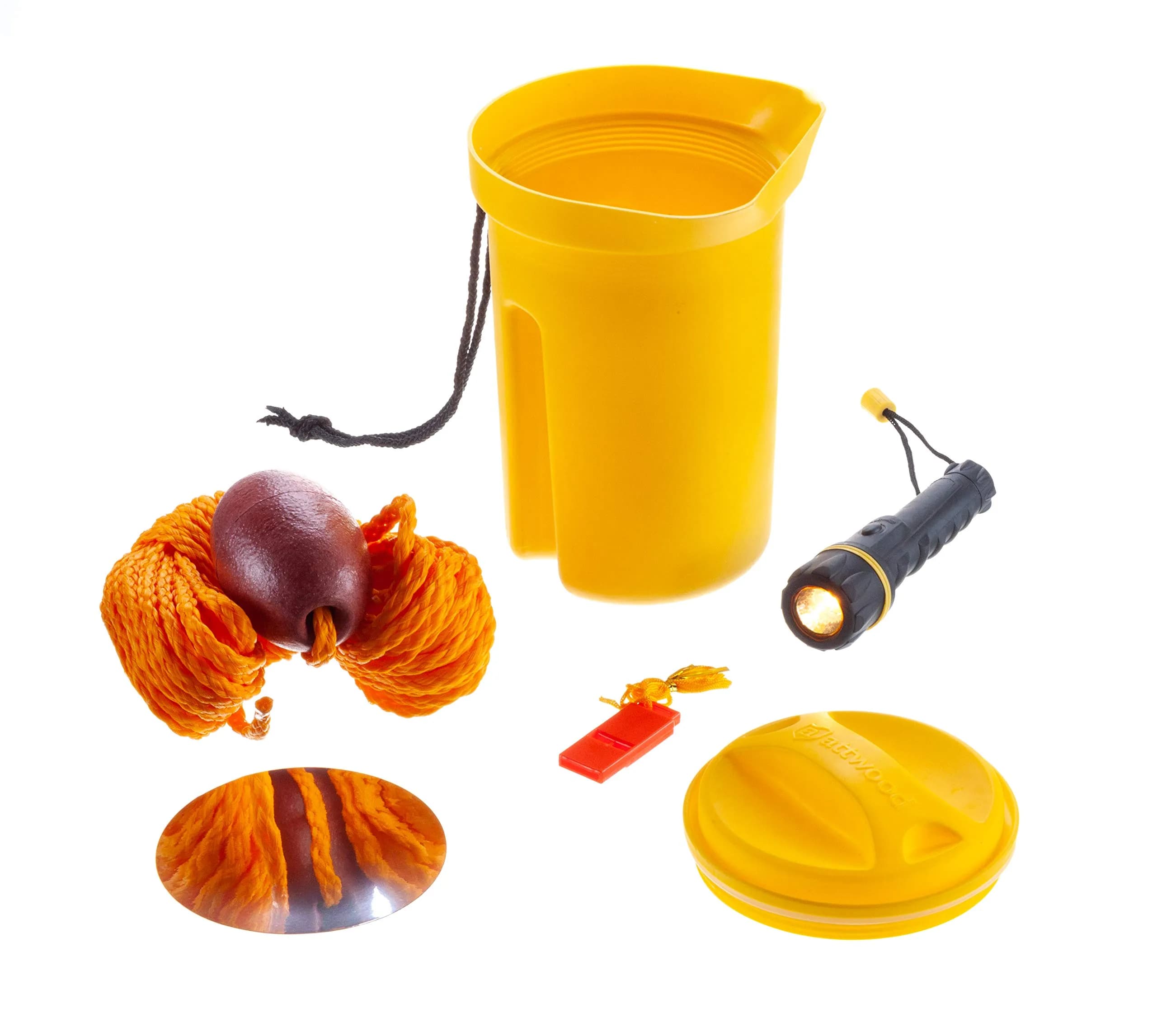attwood Bailer Safety Kit - Emergency Boating Safety Equipment | Includes Flashlight, Whistle & Floatable Line